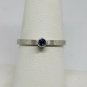 Handmade Tanzanite Sterling Silver Stacker Ring Brushed Finish Size 6 3/4