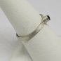 Handmade Tanzanite Sterling Silver Stacker Ring Brushed Finish Size 6 3/4