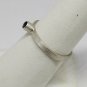 Handmade Tanzanite Sterling Silver Stacker Ring Brushed Finish Size 6 3/4