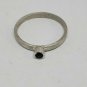 Handmade Tanzanite Sterling Silver Stacker Ring Brushed Finish Size 6 3/4