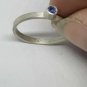 Handmade Tanzanite Sterling Silver Stacker Ring Brushed Finish Size 6 3/4
