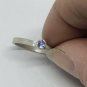 Handmade Tanzanite Sterling Silver Stacker Ring Brushed Finish Size 6 3/4