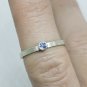 Handmade Tanzanite Sterling Silver Stacker Ring Brushed Finish Size 6 3/4