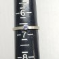 Handmade Tanzanite Sterling Silver Stacker Ring Brushed Finish Size 6 3/4