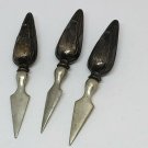 Antique 3pc Sterling Silver Corn Cob Holders Figural Ear of Corn