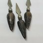 Antique 3pc Sterling Silver Corn Cob Holders Figural Ear of Corn