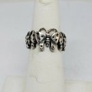 Sterling Silver Accending Size Butterfly Band Ring Size 5