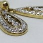 Gold Plated Sterling Silver Diamond Teardrop Earrings