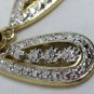 Gold Plated Sterling Silver Diamond Teardrop Earrings