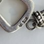 Sterling Silver Multistone Link Freeform Cabochon Bracelet *missing stone*