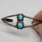 Vintage Navajo Harrison Yazzie Turquoise Native American Floral Cuff Bracelet