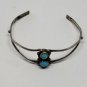 Vintage Navajo Harrison Yazzie Turquoise Native American Floral Cuff Bracelet