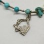 Sterling Silver Genuine Turquoise and Heshi Shell Inlay Heart Love Bracelet