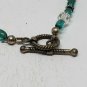 Sterling Silver Blue Bead And Clear Faceted Crystal Bracelet