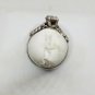 Vintage Mexico Sterling Silver TINY AB And Clear Rhinestone Leaf Ring Size 1 3/4