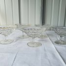Vintage Fostoria American Clear Cut Glass Footed Sherbet Glasses