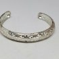Sterling Silver Open Scrollwork Floral Filigree Cuff Bracelet Rhodium Plated