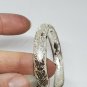 Sterling Silver Open Scrollwork Floral Filigree Cuff Bracelet Rhodium Plated