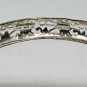 Sterling Silver Open Scrollwork Floral Filigree Cuff Bracelet Rhodium Plated