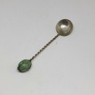 VTG Sterling Silver Brazillian Adventurine 2000 Reis 1924 Coin Collector Spoon