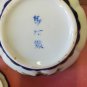 Antique Chinese Export Flow Blue Rose Leaf Gold Gilt Creamer And Sugar Signed