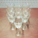 Vintage French Verrerie D'arques Renaissance Crystal Swirl Stemware Wine Glasses