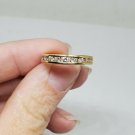 14k Yellow Gold Nissko Diamond Channel Set Wedding Band Ring Size 5.25