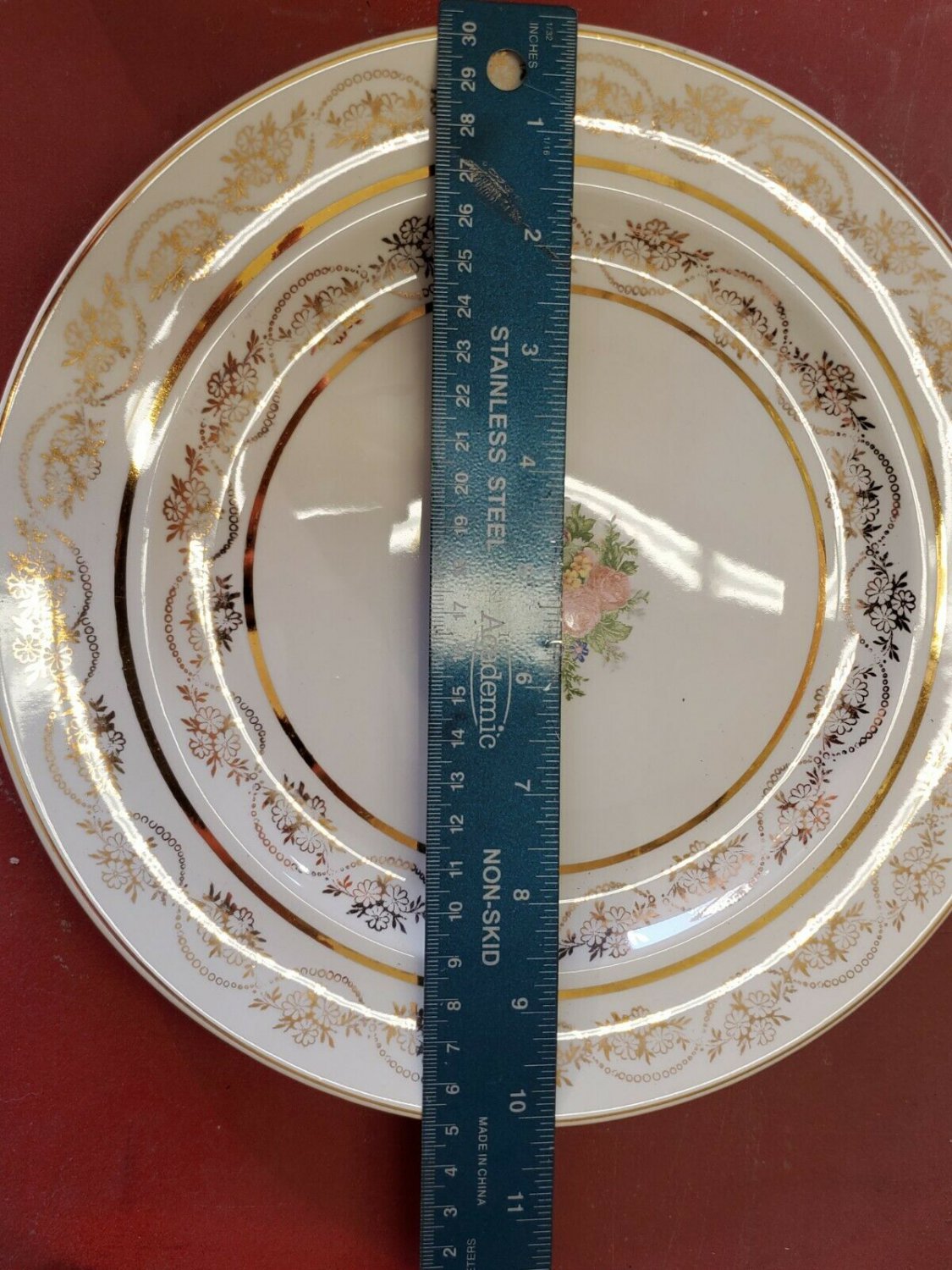 Vintage Atlas Ware Fine China Warranted 22k Gold Flower Design Gold