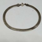 Sterling Silver Herringbone Chain Bracelet 7"