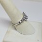 Sterling Silver IBB Clear Cubic Zirconia Bypass Ring Size 8.5