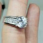 Sterling Silver Cubic Zirconia Solitaire Ring Size 6