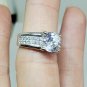 Sterling Silver Cubic Zirconia Solitaire Ring Size 6