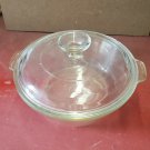 Vintage Pyrex Clear Glass 1 Quart Covered Casserole Dish 023-623-B