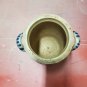 Antique Primitive Salt Glazed Stoneware Milk Crock Jug Blue Hand Painted Floral