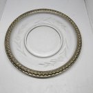 Vintage Rogers Sterling Silver Filigree Swirl Dot Flower Etched Glass Plate