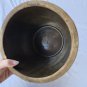 Antique Primitive Large Salt Glazed Tan Stoneware Apple Butter Crock Or Planter