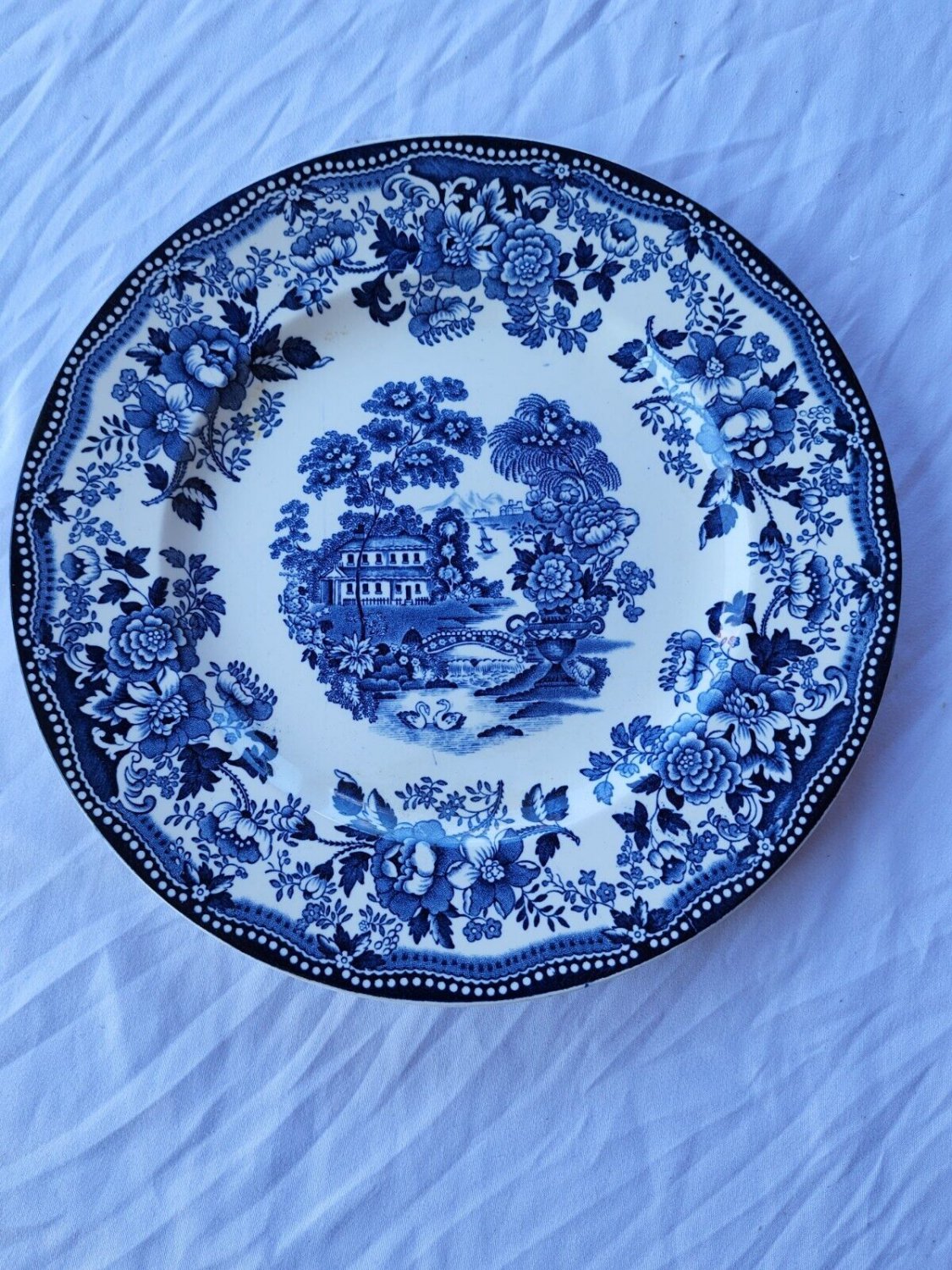 Alfred Meakin Tonquin Staffordshire England Blue White Floral Dinner ...