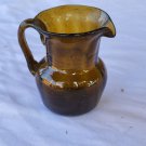 Vintage Handmade Hand Blown Brown Glass Creamer Cup 3"