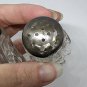 Antique Sterling Silver SN Signed Cut Crystal Starburst Salt And Pepper Shakers