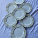Vtg Mikasa Fine China Greenbriar L 2014 Japan Yellow & Tan Flowers Salad Plates