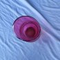 Vintage Stained/Painted Ruby Red Clear Glass Peaked Edge Vase 9 13/16"