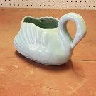 Vintage Ceramic Figural Blue Swan Planter Succulent Pot Flower Vase
