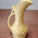 Vintage McCoy Yellow Grape And Leaf Raised Design Ewer Pitcher