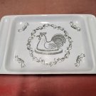 Vintage Georges Briard Lepicurien #7351 Blue Lusterware Rooster Divided Tray