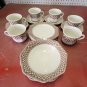 Vintage J&G Meakin Royal Staffordshire Liberty Ironstone Wicker Brown Dish Set