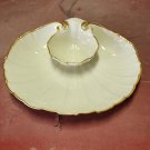 Vintage Lenox Designer's Collection Scalloped Shell Aegean Server Chip & Dip