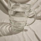 Vintage Mid-Century Clear Glass Bee Hive Ribbed Large Drink Pitcher