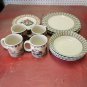 Vintage Debbie Mumm Sakura Winter Birds Indonesia Stoneware Dish Set