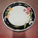 Vintage Sangostone 3665 Memories Korea Black Colorful Flowers Chop Plate 11 7/8"