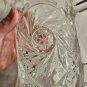 Antique American Brilliant Cut Lead Crystal Pinwheel Star Water Pitcher